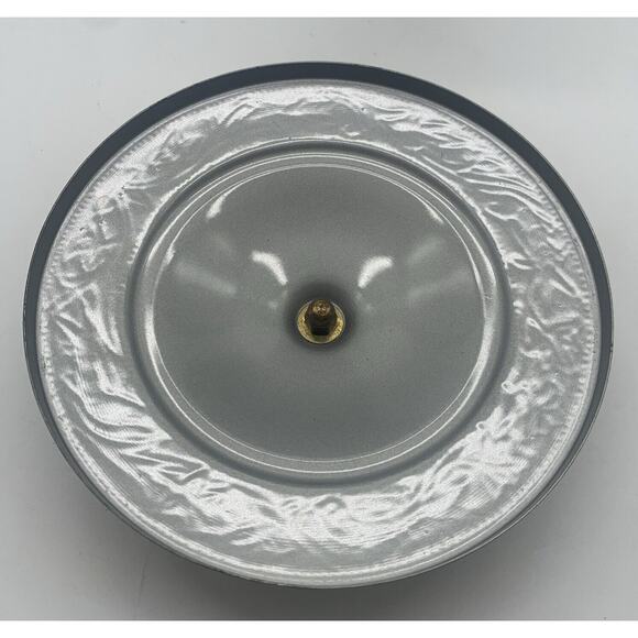 Vtg Wailing Wall ISRAEL BLUE ENAMEL Metal DISH COVERED COMPOTE JUDAICA - Picture 3 of 6